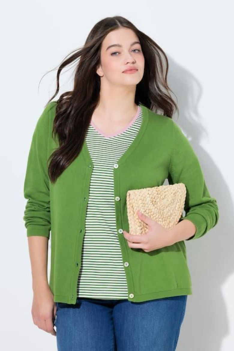 Moda za polnejše Kardigan na kopčanje plus velikost, xxl, Ulla Popken in Johann Popken (JP1880)