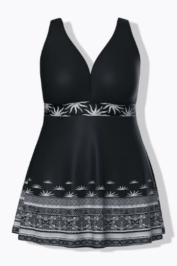 Moda za polnejše Kupaći kostim haljina plus velikost, xxl, Ulla Popken in Johann Popken (JP1880)