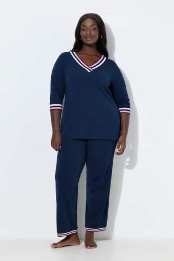 Moda za polnejše Pidžama 3/4 rukava i dugih nogavica plus velikost, xxl, Ulla Popken in Johann Popken (JP1880)