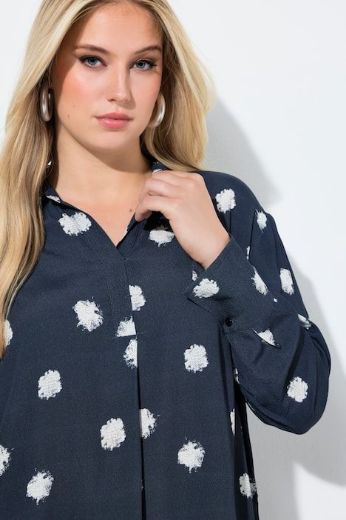 Moda za polnejše Bluza dugih rukava točkastog uzorka plus velikost, xxl, Ulla Popken in Johann Popken (JP1880)