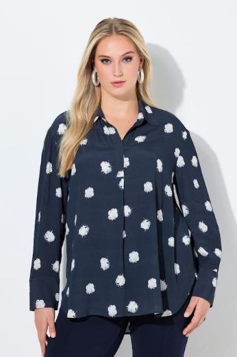 Moda za polnejše Bluza dugih rukava točkastog uzorka plus velikost, xxl, Ulla Popken in Johann Popken (JP1880)