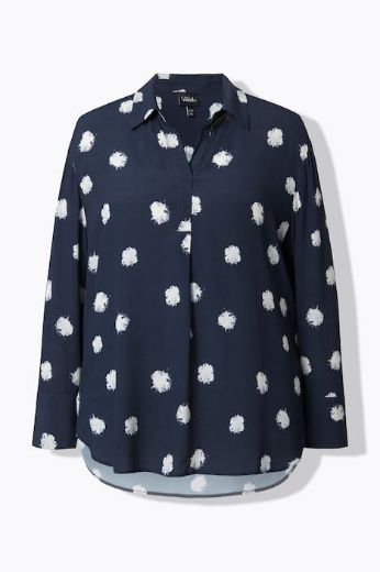 Moda za polnejše Bluza dugih rukava točkastog uzorka plus velikost, xxl, Ulla Popken in Johann Popken (JP1880)