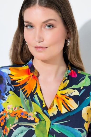 Moda za polnejše Tunika 3/4 rukava V ovratnika plus velikost, xxl, Ulla Popken in Johann Popken (JP1880)