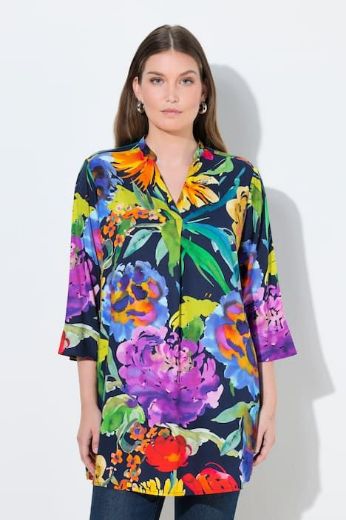 Moda za polnejše Tunika 3/4 rukava V ovratnika plus velikost, xxl, Ulla Popken in Johann Popken (JP1880)