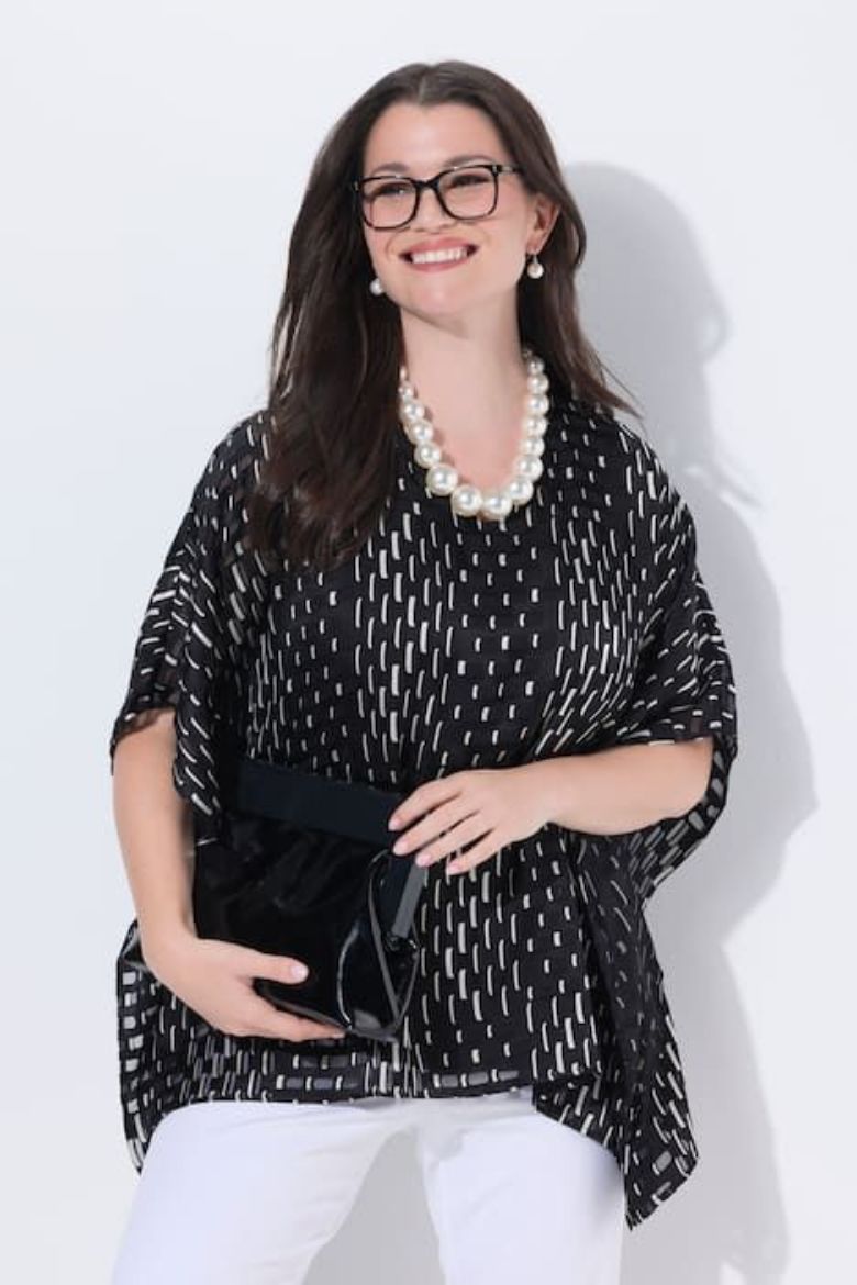 Moda za polnejše Majica kratkih rukava plus velikost, xxl, Ulla Popken in Johann Popken (JP1880)