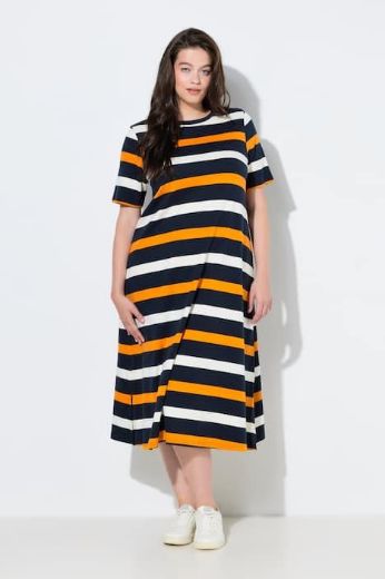 Moda za polnejše Haljina midi kratkih rukava plus velikost, xxl, Ulla Popken in Johann Popken (JP1880)