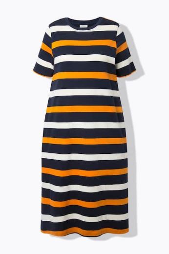 Moda za polnejše Haljina midi kratkih rukava plus velikost, xxl, Ulla Popken in Johann Popken (JP1880)