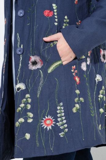 Moda za polnejše Sako od mješavine lana dužeg kroja plus velikost, xxl, Ulla Popken in Johann Popken (JP1880)