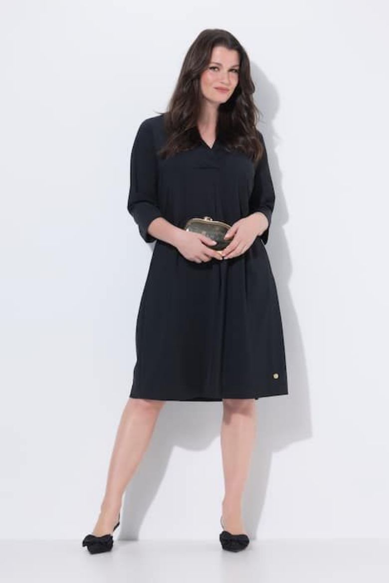 Moda za polnejše Haljina midi 3/4 rukava plus velikost, xxl, Ulla Popken in Johann Popken (JP1880)