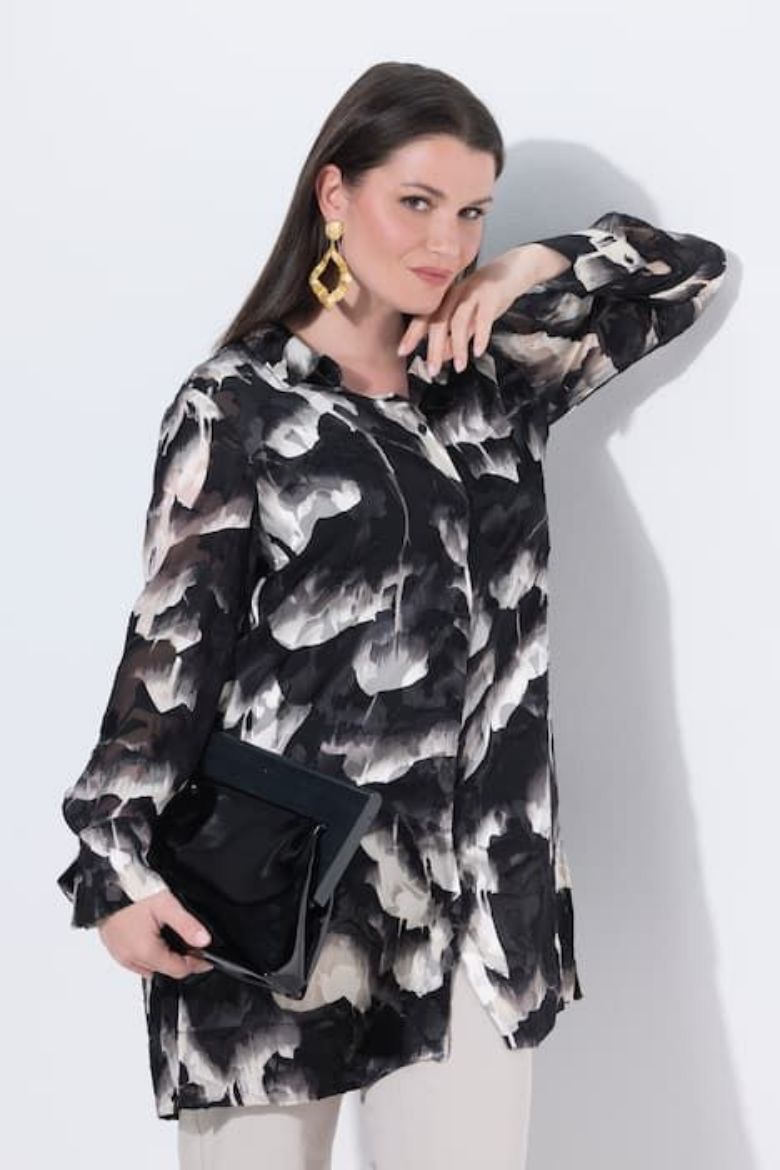 Moda za polnejše Bluza dugih rukava dužeg kroja plus velikost, xxl, Ulla Popken in Johann Popken (JP1880)