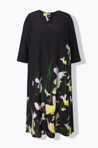 Moda za polnejše Haljina midi 3/4 rukava plus velikost, xxl, Ulla Popken in Johann Popken (JP1880)