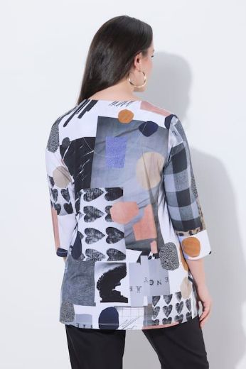 Moda za polnejše Majica 3/4 rukava A kroja plus velikost, xxl, Ulla Popken in Johann Popken (JP1880)