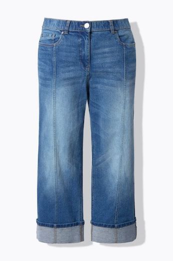 Moda za polnejše Traperice širokih ravnih nogavica plus velikost, xxl, Ulla Popken in Johann Popken (JP1880)