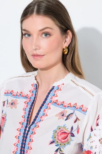 Moda za polnejše Tunika dugih rukava V ovratnika plus velikost, xxl, Ulla Popken in Johann Popken (JP1880)