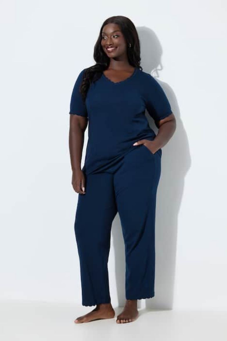 Moda za polnejše Pidžama kratkih rukava i dugih nogavica plus velikost, xxl, Ulla Popken in Johann Popken (JP1880)