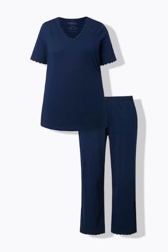 Moda za polnejše Pidžama kratkih rukava i dugih nogavica plus velikost, xxl, Ulla Popken in Johann Popken (JP1880)