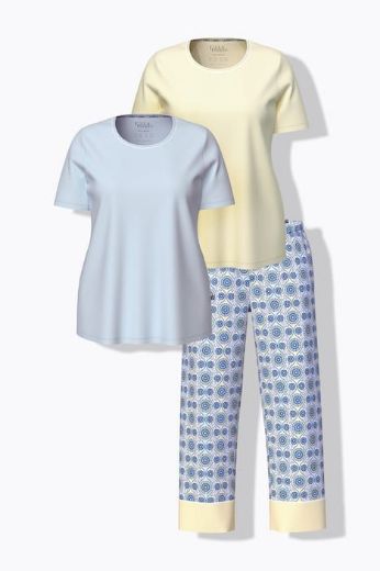 Moda za polnejše Pidžama kratkih rukava i dugih nogavica set od 3 djela plus velikost, xxl, Ulla Popken in Johann Popken (JP1880)