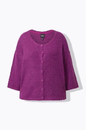 Moda za polnejše Kardigan 3/4 rukava na kopčanje plus velikost, xxl, Ulla Popken in Johann Popken (JP1880)