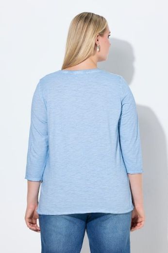 Moda za polnejše Majica 3/4 rukava V ovratnika plus velikost, xxl, Ulla Popken in Johann Popken (JP1880)