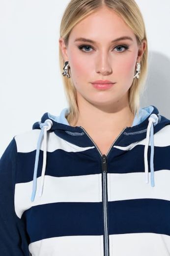 Moda za polnejše Majica dugih rukava s patentnim zatvaračem i kapuljačom plus velikost, xxl, Ulla Popken in Johann Popken (JP1880)