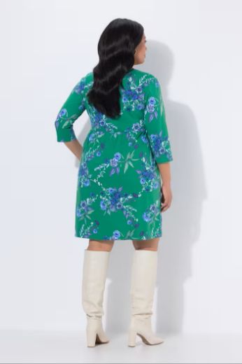 Moda za polnejše Haljina 3/4 rukava A kroja plus velikost, xxl, Ulla Popken in Johann Popken (JP1880)