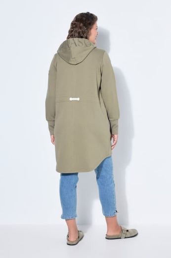 Moda za polnejše Majica dugih rukava s patentnim zatvaračem i kapuljačom dužeg kroja plus velikost, xxl, Ulla Popken in Johann Popken (JP1880)