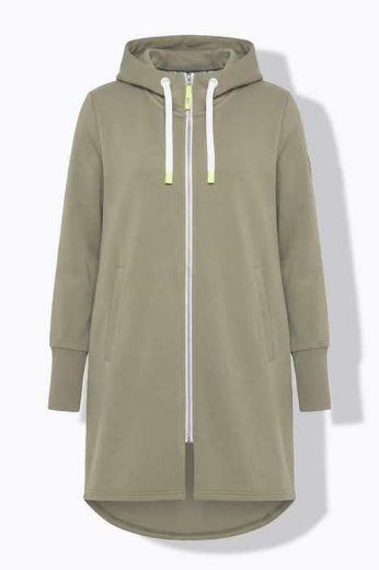 Moda za polnejše Majica dugih rukava s patentnim zatvaračem i kapuljačom dužeg kroja plus velikost, xxl, Ulla Popken in Johann Popken (JP1880)