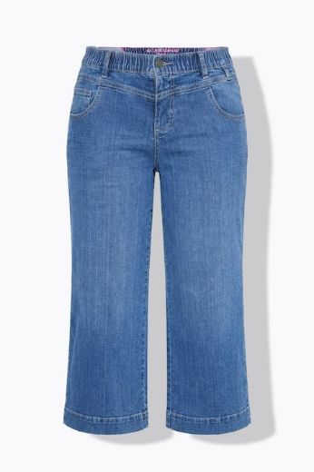 Moda za polnejše Traperice skraćenih širokih nogavica plus velikost, xxl, Ulla Popken in Johann Popken (JP1880)