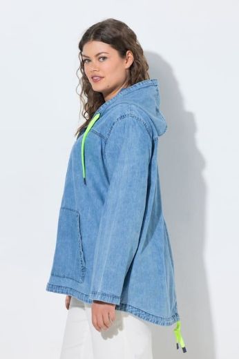 Moda za polnejše Jakna lagana od trapera s kapuljačom plus velikost, xxl, Ulla Popken in Johann Popken (JP1880)