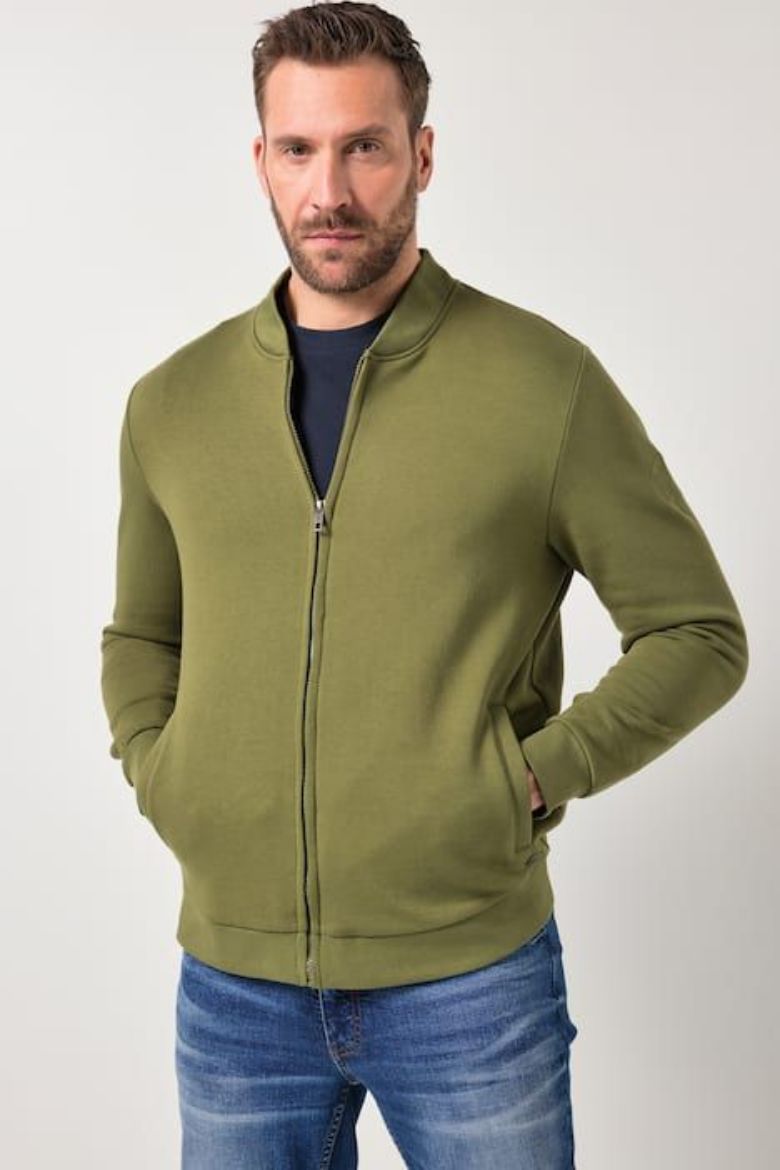 Moda za polnejše Majica dugih rukava s patentnim zatvaračem plus velikost, xxl, Ulla Popken in Johann Popken (JP1880)