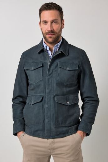 Moda za polnejše Jakna kožna s patentom plus velikost, xxl, Ulla Popken in Johann Popken (JP1880)