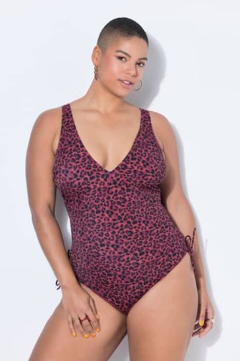 Moda za polnejše Kupaći kostim jednodijelni s leopard uzorkom plus velikost, xxl, Ulla Popken in Johann Popken (JP1880)