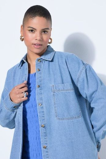 Moda za polnejše Košilja traper šireg kroja plus velikost, xxl, Ulla Popken in Johann Popken (JP1880)