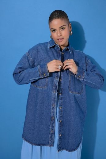 Moda za polnejše Košilja traper šireg kroja plus velikost, xxl, Ulla Popken in Johann Popken (JP1880)