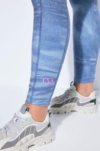 Moda za polnejše Hlače dugih nogavica elastičnog struka traper uzorak plus velikost, xxl, Ulla Popken in Johann Popken (JP1880)