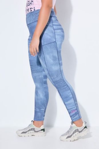 Moda za polnejše Hlače dugih nogavica elastičnog struka traper uzorak plus velikost, xxl, Ulla Popken in Johann Popken (JP1880)