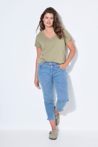 Slika Hlače dugih nogavica povišenog struka traper