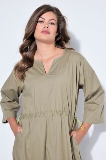 Moda za polnejše Haljina kratkih rukava s vezicom plus velikost, xxl, Ulla Popken in Johann Popken (JP1880)