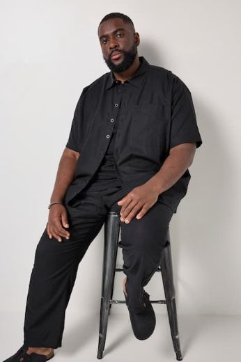 Moda za polnejše Košulja kratkih rukava od lana plus velikost, xxl, Ulla Popken in Johann Popken (JP1880)