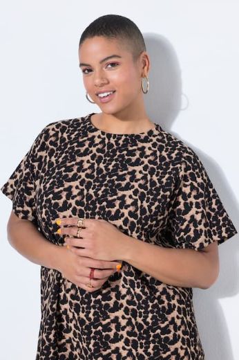 Moda za polnejše Haljina midi kratkih rukava A kroja plus velikost, xxl, Ulla Popken in Johann Popken (JP1880)