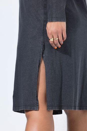 Moda za polnejše Haljina kratkih rukava A kroja s prorezom plus velikost, xxl, Ulla Popken in Johann Popken (JP1880)