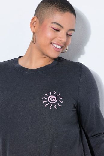 Moda za polnejše Haljina kratkih rukava A kroja s prorezom plus velikost, xxl, Ulla Popken in Johann Popken (JP1880)