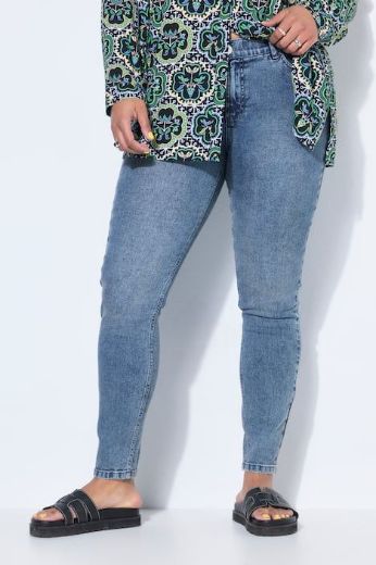 Moda za polnejše Hlače dugih uskih nogavica traper plus velikost, xxl, Ulla Popken in Johann Popken (JP1880)