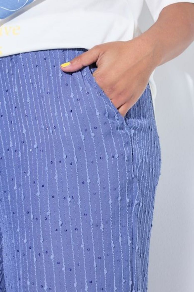 Moda za polnejše Hlače dugih nogavica šireg kroja na pruge plus velikost, xxl, Ulla Popken in Johann Popken (JP1880)