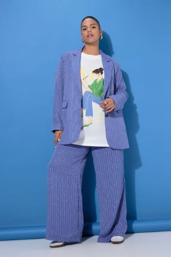 Moda za polnejše Sako šireg kroja na pruge plus velikost, xxl, Ulla Popken in Johann Popken (JP1880)