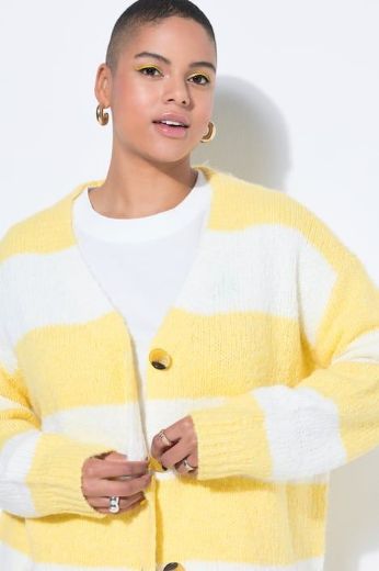 Moda za polnejše Kardigan dugih rukava na gumbe plus velikost, xxl, Ulla Popken in Johann Popken (JP1880)