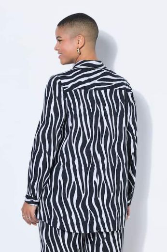 Moda za polnejše Košulja dugih rukava ravnog kroja zebra uzorka plus velikost, xxl, Ulla Popken in Johann Popken (JP1880)