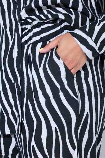 Moda za polnejše Hlače dugih nogavica šireg kroja zebra uzorka plus velikost, xxl, Ulla Popken in Johann Popken (JP1880)