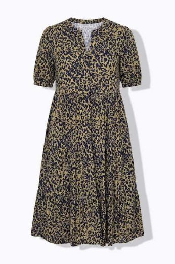 Moda za polnejše Haljina midi kratkih rukava A kroja plus velikost, xxl, Ulla Popken in Johann Popken (JP1880)