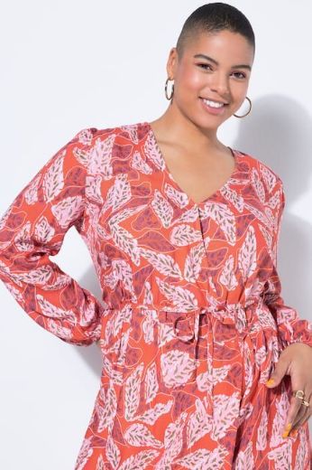 Moda za polnejše Haljina midi dugih rukava A kroja plus velikost, xxl, Ulla Popken in Johann Popken (JP1880)